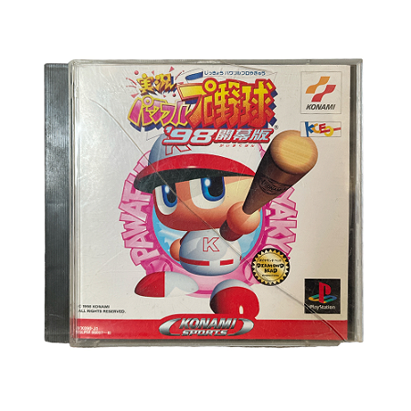 Jogo Jikkyou Powerful Pro Yakyuu '98 Kaimakuban  - PS1 (Japonês)