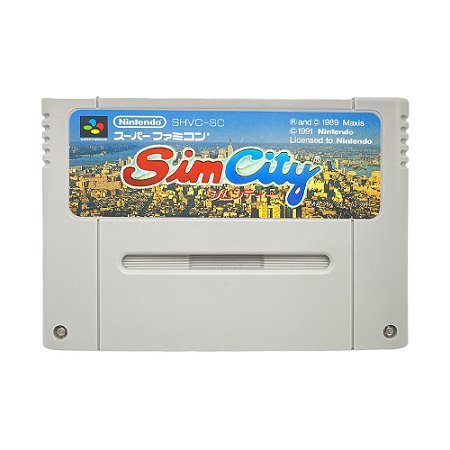 Jogo SimCity - Super Famicom (Japonês)