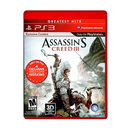 Jogo Assassin's Creed III - PS3 (Greatest Hits)