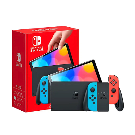 Console Nintendo Switch OLED Azul/Vermelho - Nintendo (Desbloqueado)