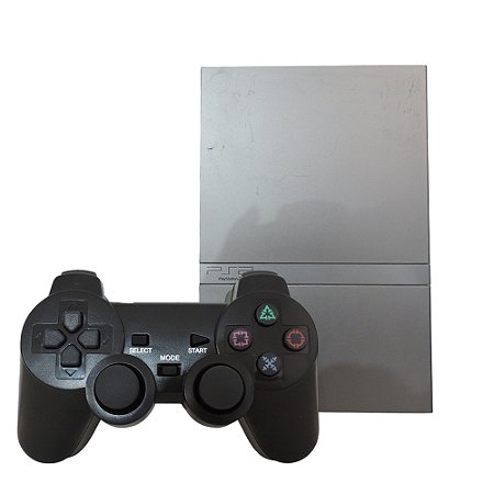 Console PlayStation 2 Slim Prata - Sony (Desbloqueado 1.99)