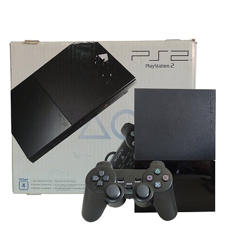 Console PlayStation 2 Slim Preto - Sony (Desbloqueado 1.93)
