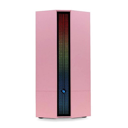 Gabinete Gamer Carrier II Lateral Vidro Temp RGB Rosa