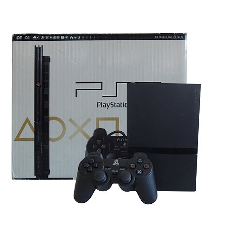 Console PlayStation 2 Slim Preto - Sony (Desbloqueado 1.93)