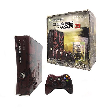 Console Xbox 360 Slim 320GB (Edição Limitada: Gears of War 3) - Microsoft