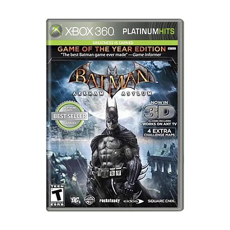Jogo Batman: Arkham Asylum - Xbox 360 (Platinum Hits)