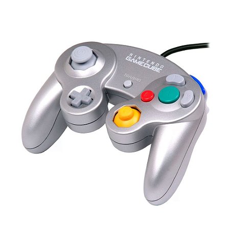 Controle Nintendo GameCube Prata com fio - Wii e GameCube