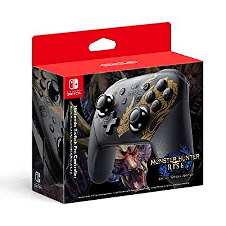 Controle Nintendo Switch Pro Controller (Monster Hunter Rise Edition) - Paralelo