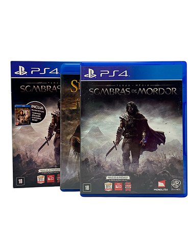 Jogo Terra-Média: Sombras de Mordor + Filme O Senhor Dos Anéis: O Retorno Do Rei - PS4