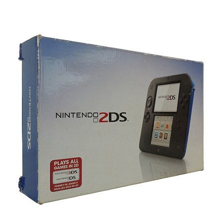Console Nintendo 2DS Azul e Preto - Nintendo (Desbloqueado)