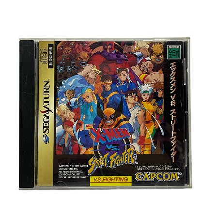 Jogo X-men VS. Street Fighter - Sega Saturn (Japonês)