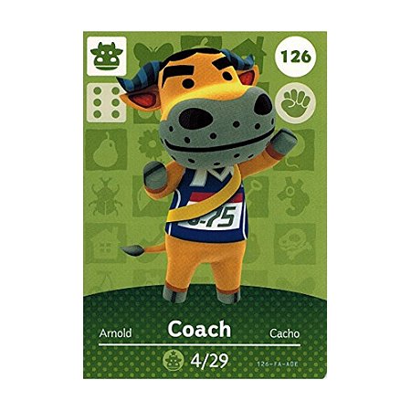 Animal Crossing Amiibo Card: Coach #126 - Nintendo