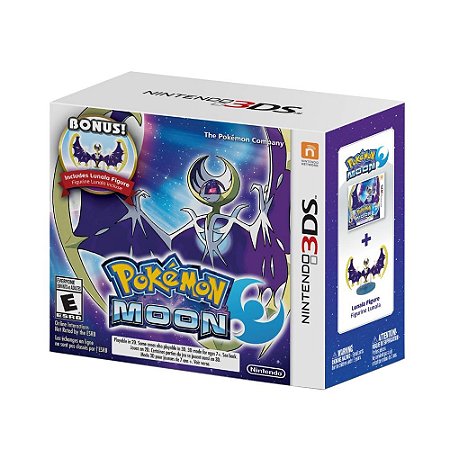 Jogo Pokémon Moon + Miniatura Lunala - 3DS