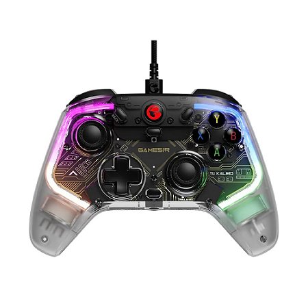 Controle com fio T4 Transparente Kaleid - Gamesir