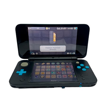 Console New Nintendo 2DS XL Preto e Turquesa - Nintendo (Desbloqueado)