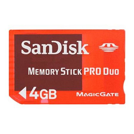 Cartão de Memória Memory Stick Pro Duo 4GB Vermelha - Sandisk