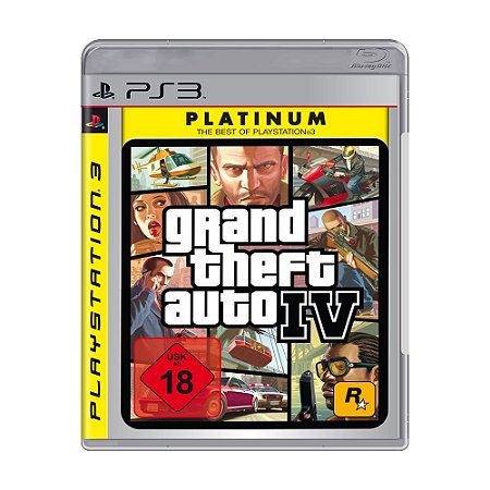 Jogo Grand Theft Auto IV (GTA 4) - PS3 (Platinum)