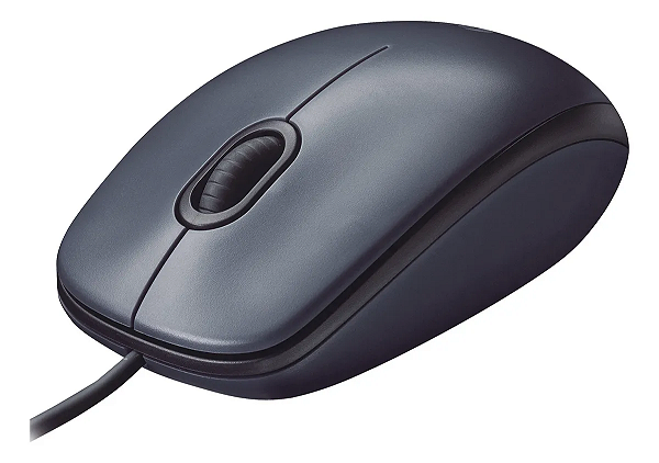 Mouse com fio USB Logitech M100 com Design Ambidestro e Facilidade Plug and Play Cinza - Logitech
