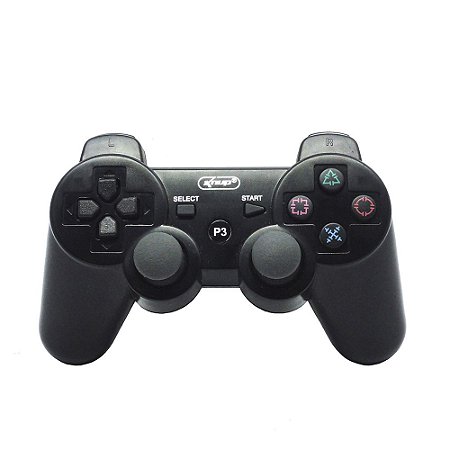 Controle Knup Preto Sem Fio - PS3