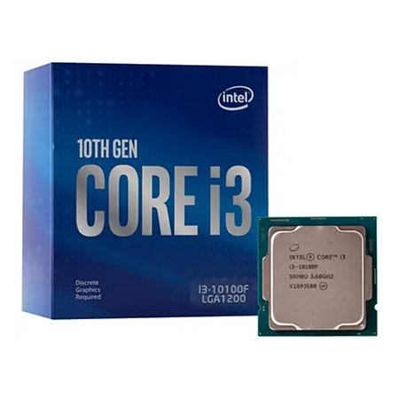 Processador Intel Core i3 10100F 3.60 GHz 6MB - Intel