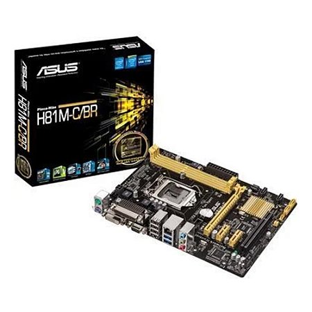 Placa-Mãe H81M-C/BR Socket 1150, Intel, DDR3, Micro ATX - Asus