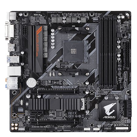 Placa-Mãe B450 Aorus M AM4, AMD, DDR4, Micro ATX - Gigabyte
