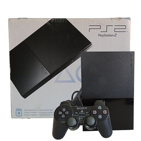 Console PlayStation 2 Slim Preto - Sony (Desbloqueado 1.93)