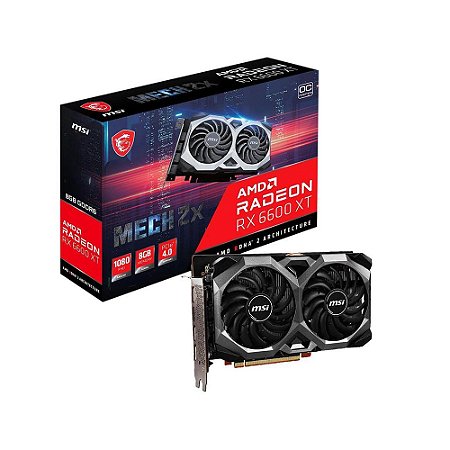 Placa de Vídeo Mech 2X Radeon RX 6600 XT, 8GB OC, GDDR6 128-bit – MSI