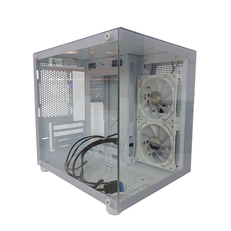 Gabinete Gamer GB1797 Branco, 2 Fans, Vidro, Mico-ATX/Mini ITX - Hayom