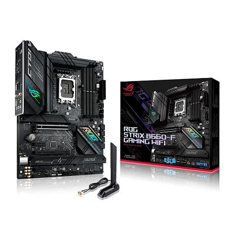 Placa Mãe Rog Strix B660-F Gaming Wifi Motherboard, LGA 1700 12ª Gen, DDR5, mATX - Asus