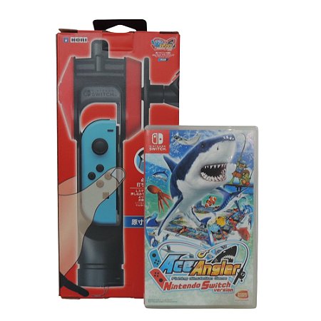 Jogo Ace Angler Nintendo Switch Version + Adaptador para Joy-Con Vara de Pesca - Switch