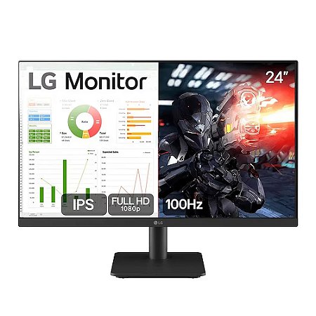 Monitor Gamer 24" Full HD, 100Hz, IPS, 5ms, HDMI 24MS500 - LG (NOVO)