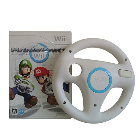 Jogo Mario Kart Wii + Volante - Wii (Japonês)