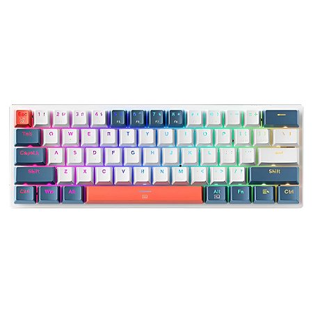 Teclado Gamer Mecânico K500-B61 Com Fio, Switch Red, RGB, 60% - Machenike