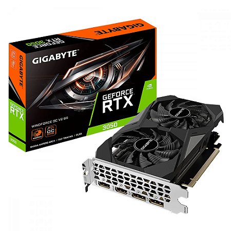 Placa de Vídeo Nvidia Geforce RTX 3050 WindForce OC V2, 6GB, GDDR6, 96-bit - Gigabyte