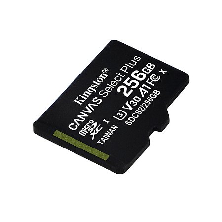 Cartão de Memória Canvas Select Plus Micro SD 256GB Preto - Kingston
