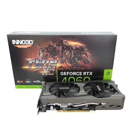 Placa de Vídeo Nvidia Geforce RTX 4060 Twin X2 V2, 8GB, GDDR6, 128-bit - Inno3D