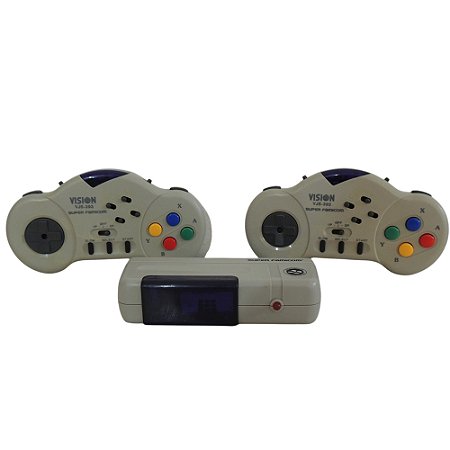 Controle Super Famicom VJS-393 Sem Fio + Receiver VRS-396 - Vision