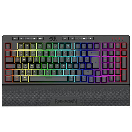 Teclado Gamer Membrana K515, RGB, 1800 Compact, ABNT2 - Redragon