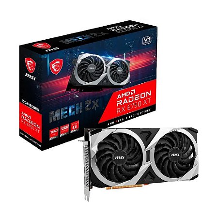 Placa de Vídeo Radeon RX 6750 XT Mech 2x, 12GB OC Edition, GDDR6, 192-bit - MSI
