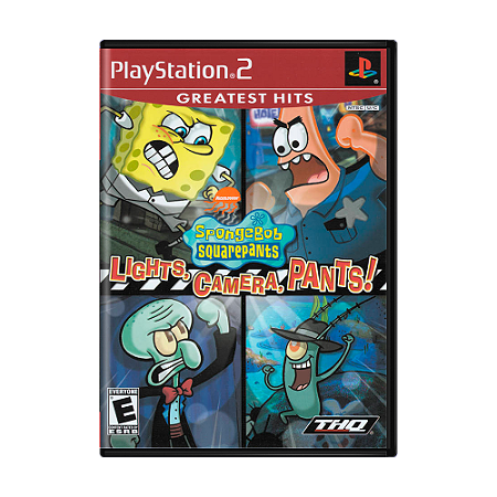 Jogo SpongeBob SquarePants: Lights, Camera, Pants! - PS2 (Greatest Hits)