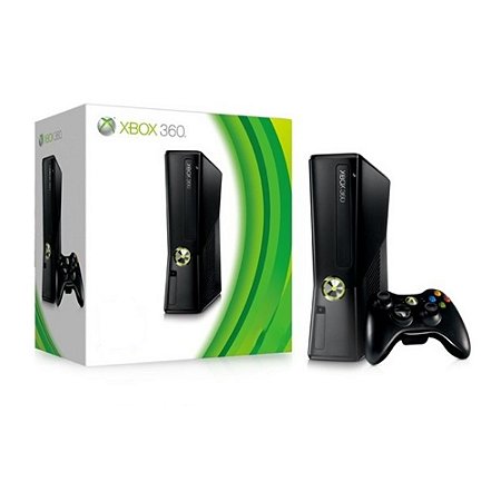 Console Xbox 360 Slim 250GB Black Piano - Microsoft (Europeu)
