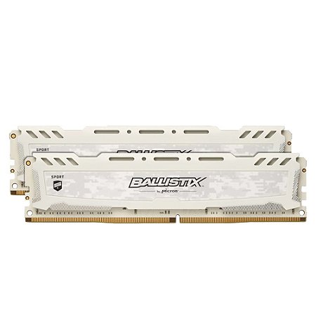 Kit Memória Ram Sport Gaming Memory, Branca, 2x8GB, DDR4, 2666MHz - Ballistix