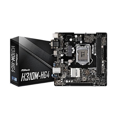 Placa Mãe H310M-HG4, Intel, Socket LGA 1151, DDR4, mATX, PCIe - ASRock