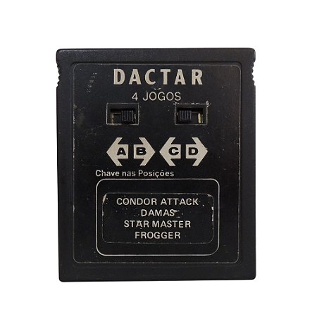 Jogo Dactar 4 em 1 (Condor Attack, Damas, Star Master e Frogger) - Atari