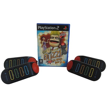 Jogo Buzz! The Music Quiz (Buzzers Bundle) - PS2 (Europeu)