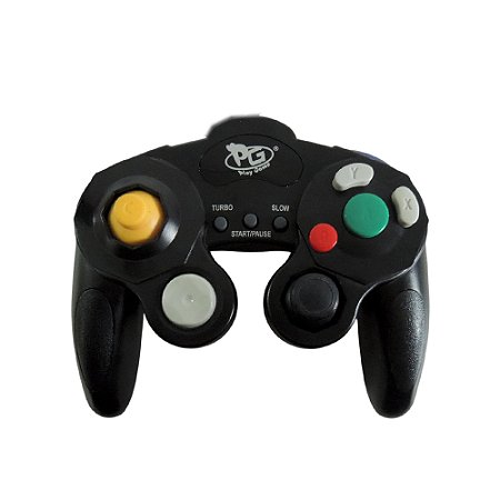 Controle GameCube Preto com fio - Play Games