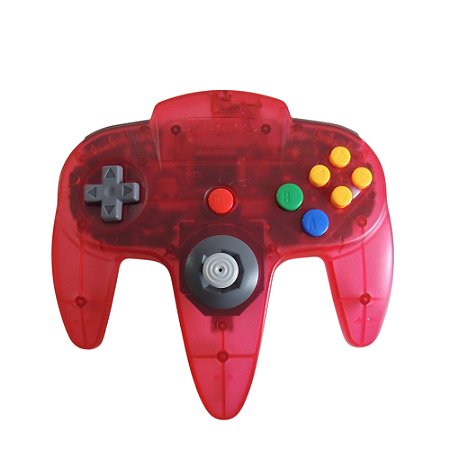 Controle Nintendo 64 Clear Red/White - Nintendo