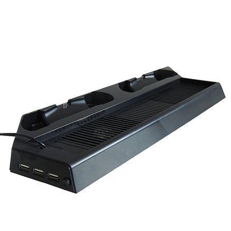 Suporte Vertical Com Cooler Para PS4 Pro e Base Carregadora de DualShock 4