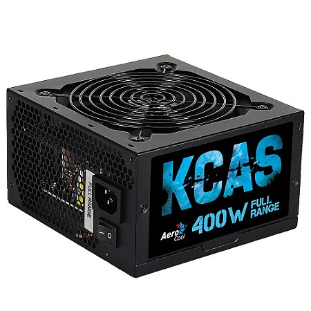 Fonte Kcas Full Range, 400w, 80 Plus White, ATX, Bivolt - Aerocool